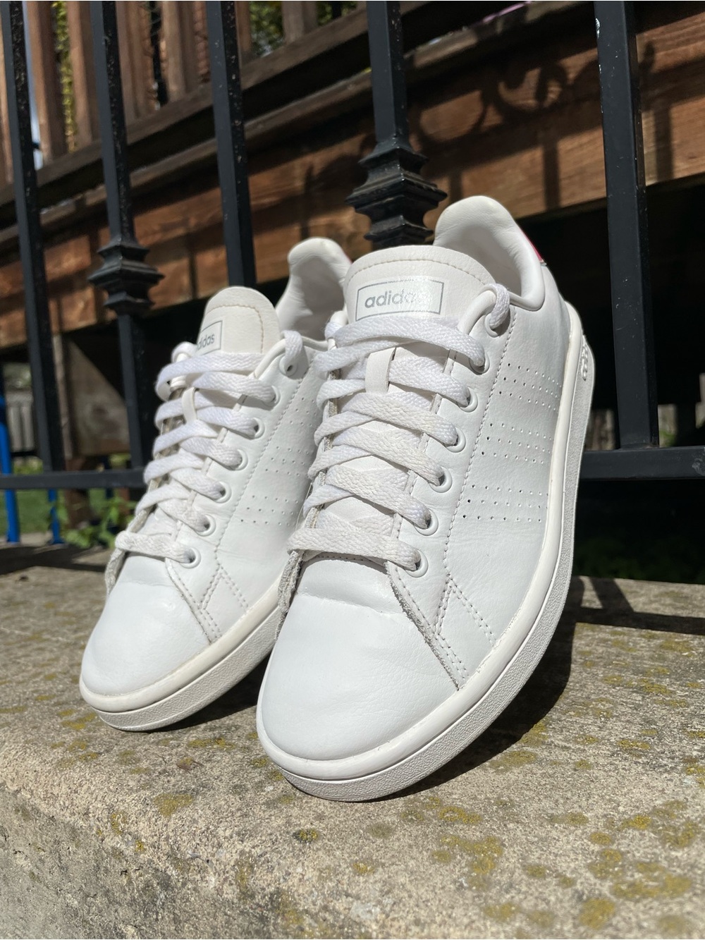 adidas Women’s White Leather Low-Top Sneakers